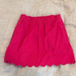 J. Crew Factory Fuchsia Scalloped Mini Skirt